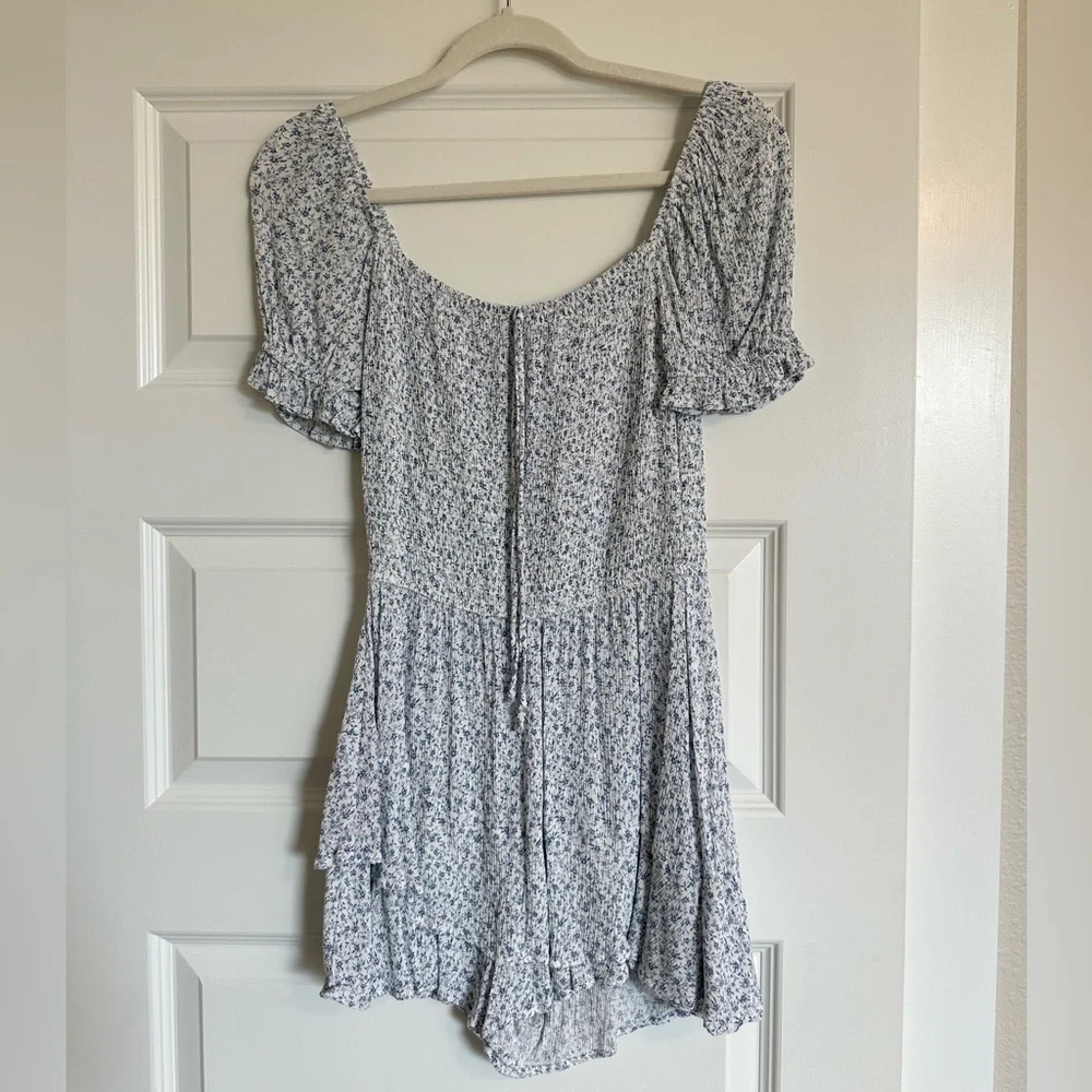 Altar'd State Blue and White Romper - Picture 1 of 3